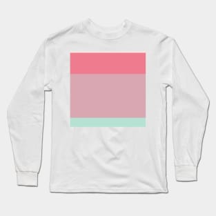 A fabulous incorporation of Faded Pink, Light Blue Grey, Misty Rose and Carnation stripes. Long Sleeve T-Shirt